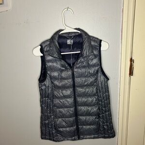 32 Degrees Heat  Down Puffer Vest  Heathered Blue/Grey Women's Size Medium